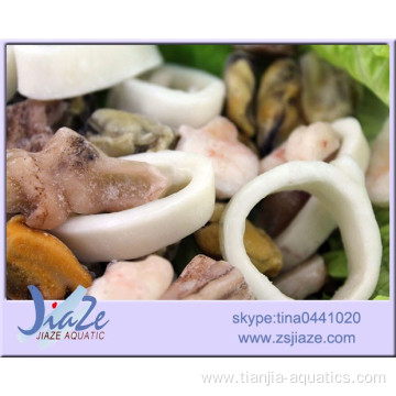 seafood mix squid ring mussel meat